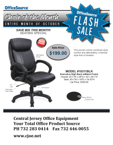 October 2015 Chair Special - Central Jersey Office Equipment
